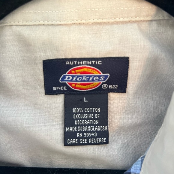 DICKIES- MENS SHORT SLEEVE BUTTON DOWN DRESS SHIRT - Picture 6 of 9